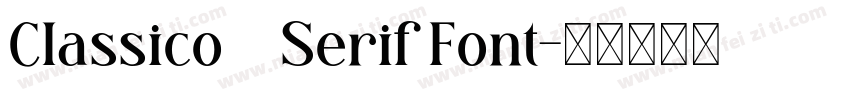 Classico   Serif Font字体转换